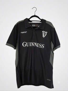 ​NWT Official Guinness Black Performance Polo Shirt | Harp & 1759 Logo XL